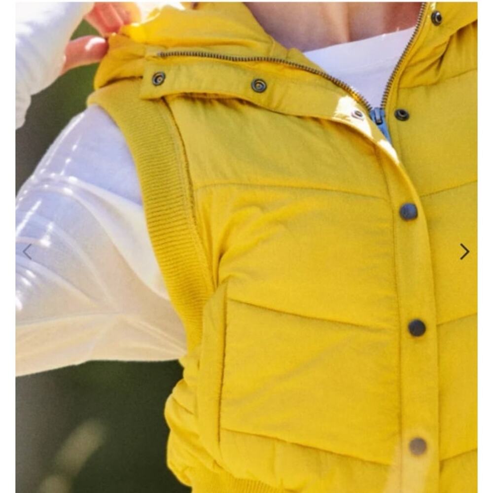 Free People Movement Nature Seeker Puffer Vest Hood Yellow - Picture 2 of 6